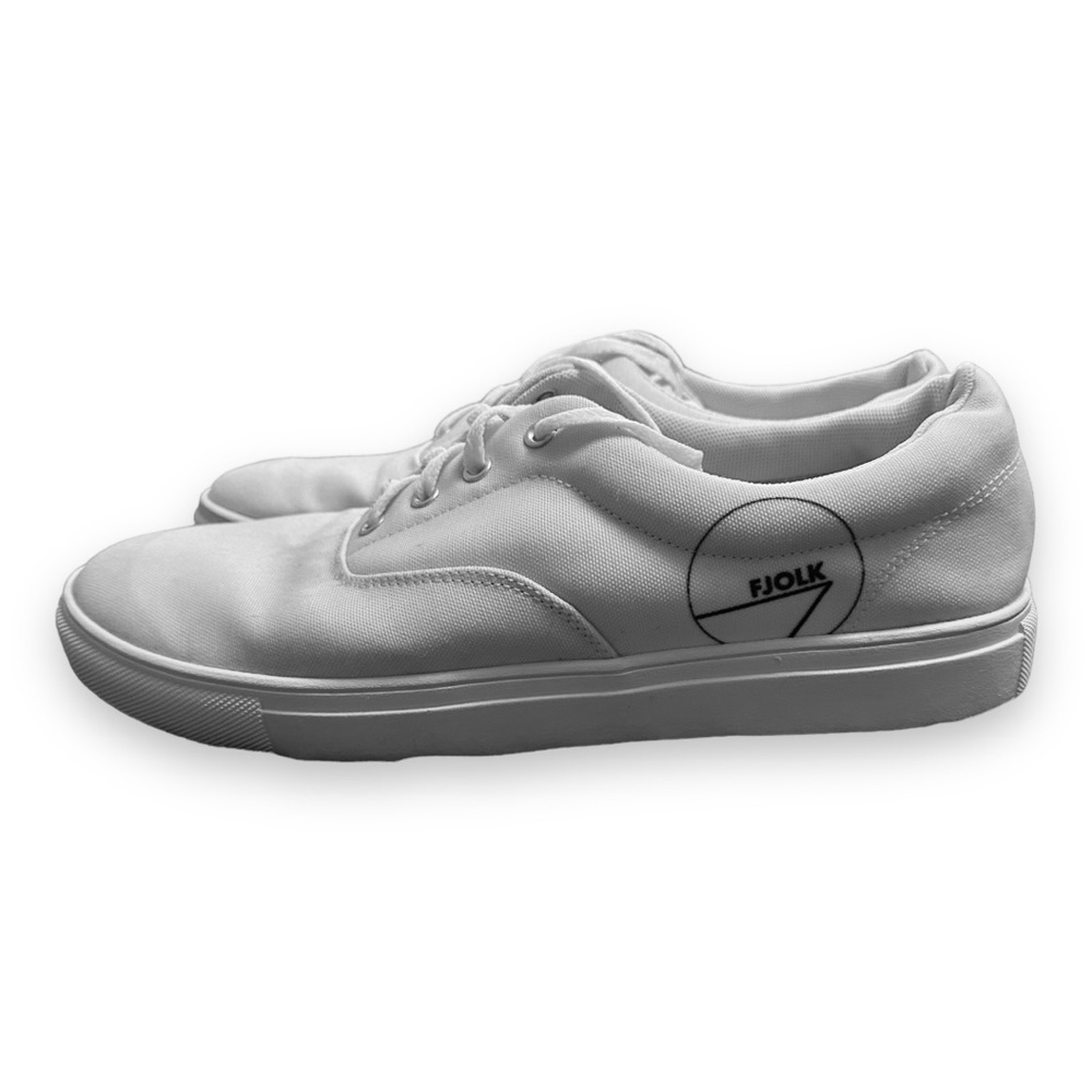 Fjolk Men’s Classic White Lace Up Shoes - Size 10.5 - Picture 4 of 7